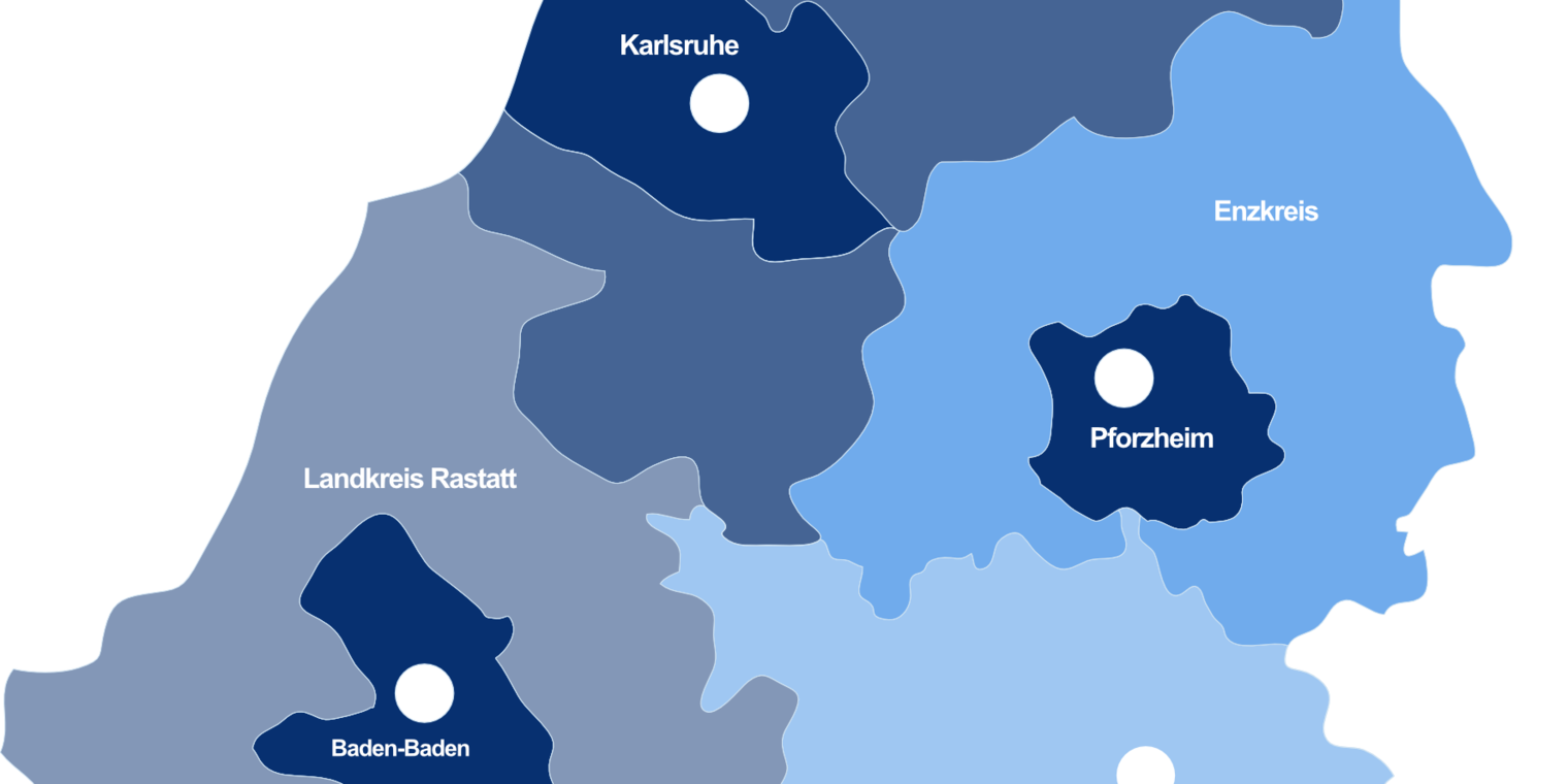 Landkarte des Kammerbezirks