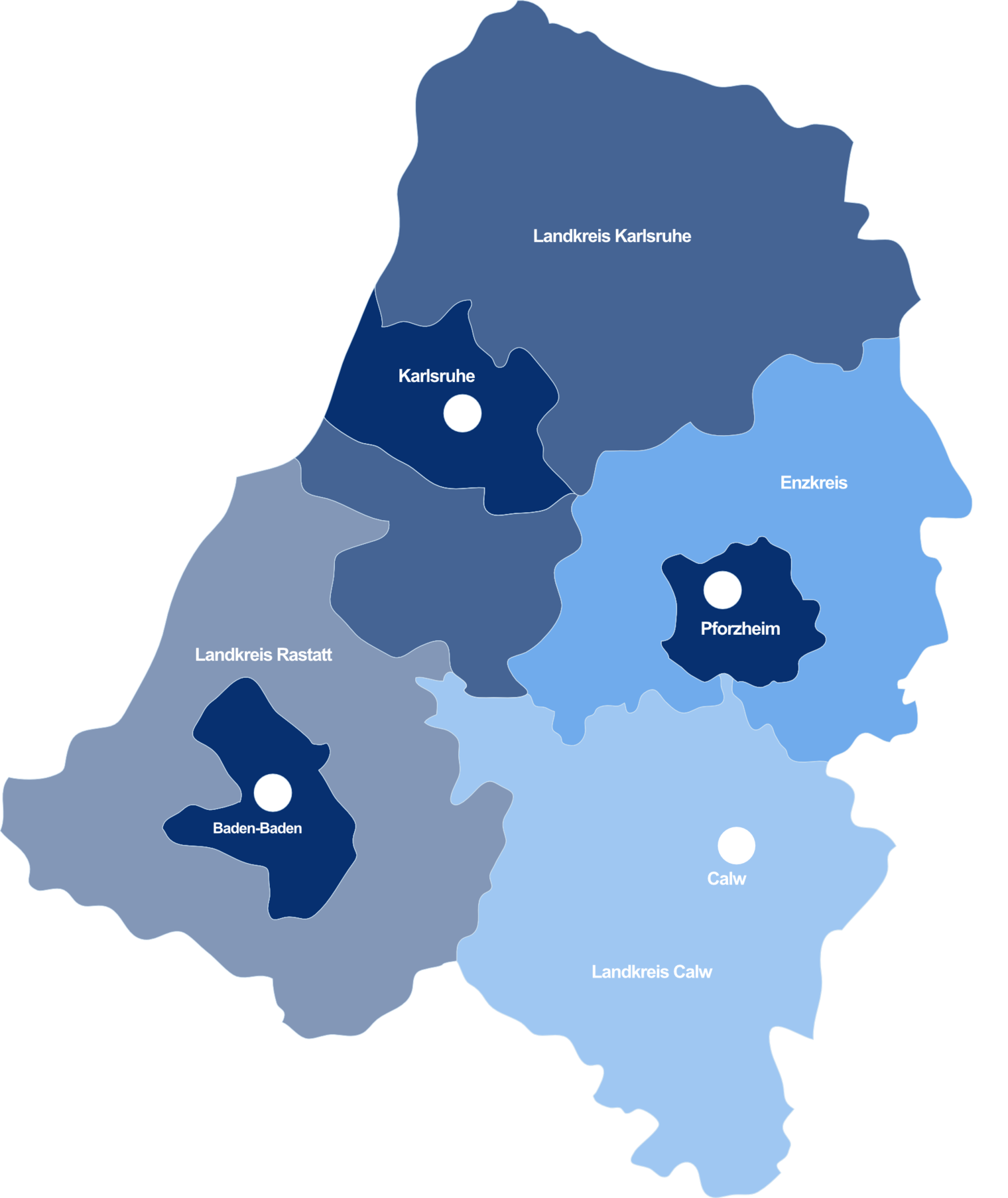 Landkarte des Kammerbezirks