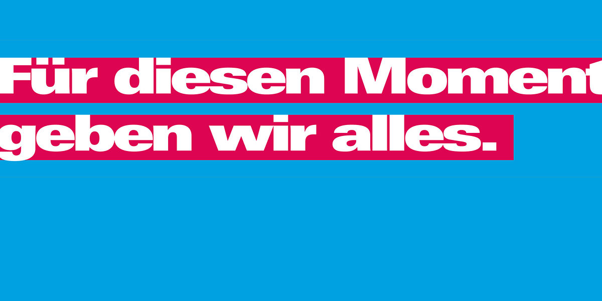 Titelbild Moment geben wir alles Imagekampagne